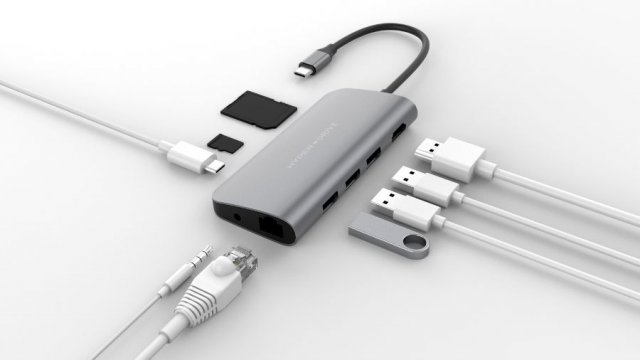 HyperDrive POWER 9 v 1 USB-C Hub – Space Gray
