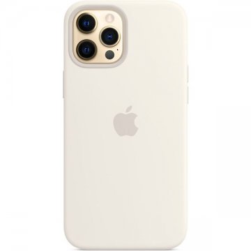 Apple silikonový kryt s MagSafe na iPhone 12 Pro Max bílý