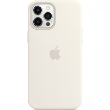 Apple silikonový kryt s MagSafe na iPhone 12 Pro Max bílý