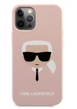 Karl Lagerfeld Head Silikonový Kryt pro iPhone 12 / 12 Pro 6.1 Light Pink