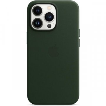 Apple kožený kryt s MagSafe na iPhone 13 Pro sekvojově zelený