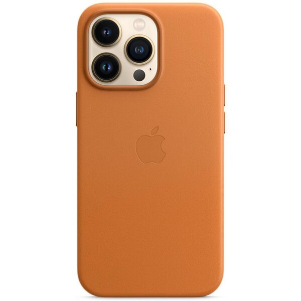 Apple kožený kryt s MagSafe na iPhone 13 Pro zlatohnědý