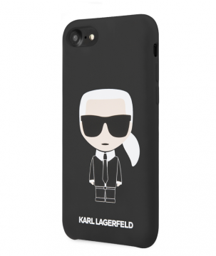Karl Lagerfeld Full Body silikonové pouzdro iPhone 7/8/SE2020/SE2022 černé