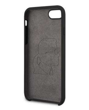 Karl Lagerfeld Full Body silikonové pouzdro iPhone 7/8/SE2020/SE2022 černé