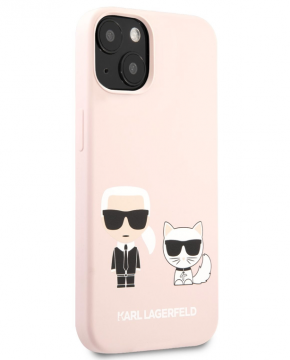 Karl Lagerfeld and Choupette Liquid Silicone Zadní Kryt pro iPhone 13