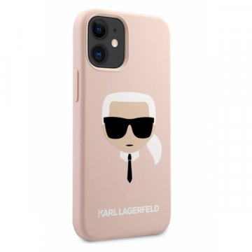 Karl Lagerfeld Head Silikonový Kryt pro iPhone 12 mini 5,4 Light Pink