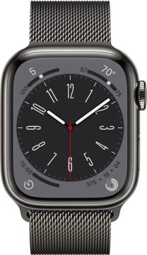 Apple Watch Series 8 Cellular 41mm grafitová ocel s grafitovým milánským tahem