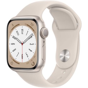 Apple Watch Series 8 GPS 45mm bílý hliník s hvězdně bílým sportovním řemínkem