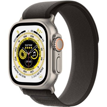 Apple Watch Ultra 49mm titanová s černošedým trailovým tahem S/M