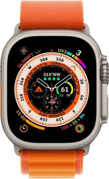Apple Watch Ultra 49mm titanová s oranžovým alpským tahem S