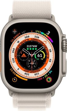 Apple Watch Ultra 49mm titanová s hvězdně bilým alpským tahem S