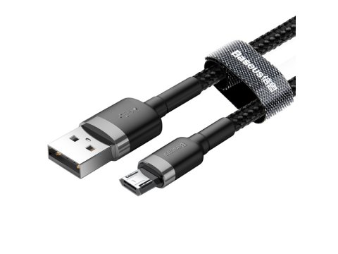 Baseus Cafule kabel Micro USB 2.4A 1M šedivo-černý