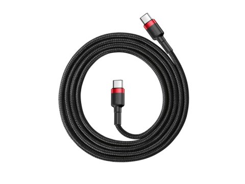 Baseus Cafule Series Type-C 2* PD2.0 60W Flash Charge kabel (20V 3A) 2M červeno-černý