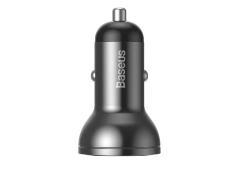 Baseus Digital Display Dual USB 4.8A auto nabíječka 24W šedivá