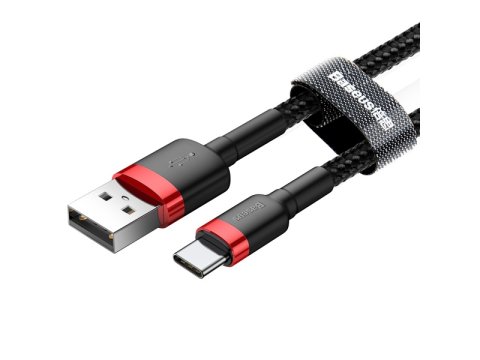 Baseus nabíjecí / datový kabel USB-C 3A 1m Cafule červená-černá