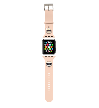 Karl Lagerfeld Karl and Choupette řemínek pro Apple Watch 42/44/45/49 mm  - růžový