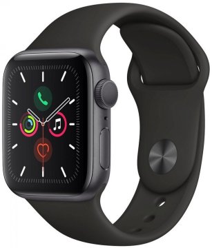 Apple Watch Series 5 GPS 44mm Vesmírně Šedý hliník s černým sportovním řemínkem