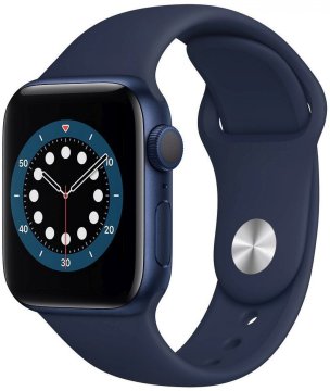 Apple Watch Series 6 GPS 44mm Modrý hliník s modrým sportovním řemínkem