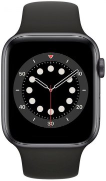 Apple Watch Series 6 LTE 44mm Černý hliník s černým nylonovým řemínkem