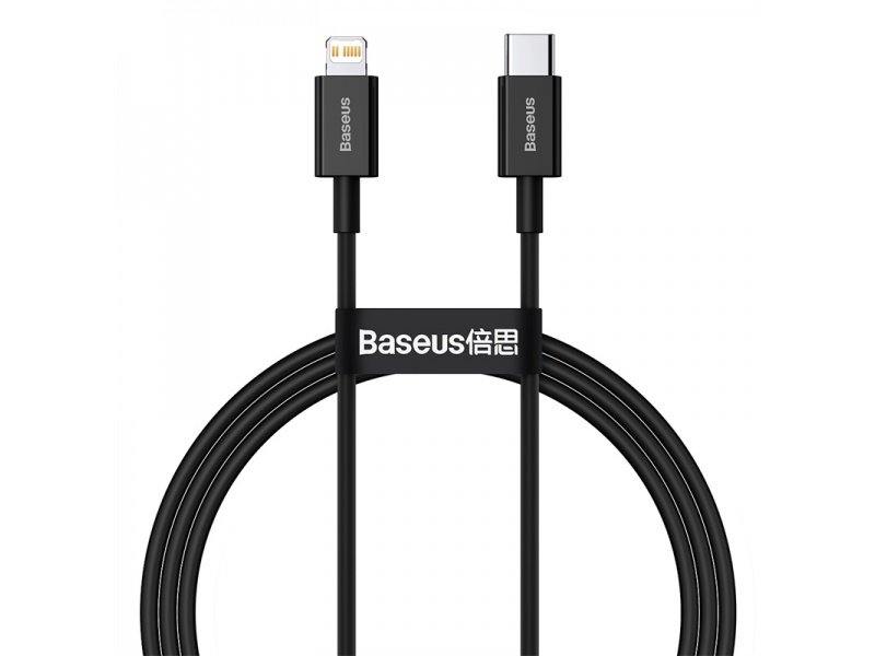 Baseus Superior Series rychlonabíjecí kabel Type-C/Lightning 20W 1m černý