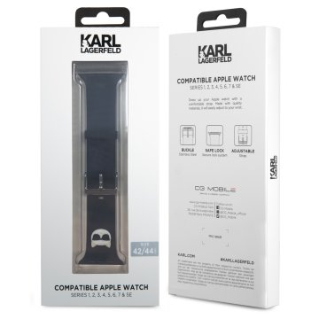 Karl Lagerfeld Choupette Head Řemínek pro Apple Watch 42/44/45/49mm černý