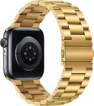 Kovový řemínek na Apple Watch 42/44/45/49mm zlatý