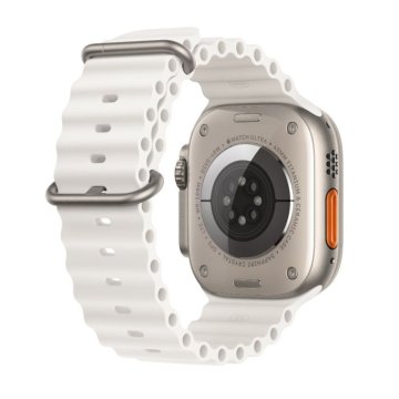 Apple Watch Ultra 2 GPS + Cellular, 49mm titanové pouzdro s bílým oceánským řemínkem
