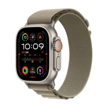 Apple Watch Ultra 2 49mm titanová s olivovým alpským tahem S