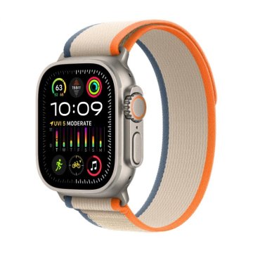 Apple Watch Ultra 2 49mm titanová s oranžovobéžovým trailovým tahem S/M
