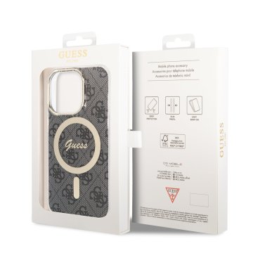Guess IML 4G MagSafe Zadní Kryt pro iPhone 14 Pro Black