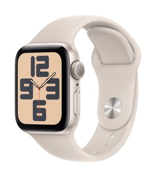 Apple Watch SE (2023) GPS 40mm hvězdně bílý hliník se sportovním řemínkem S/M