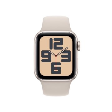 Apple Watch SE (2023) GPS 44mm hvězdně bílý hliník se sportovním řemínkem S/M