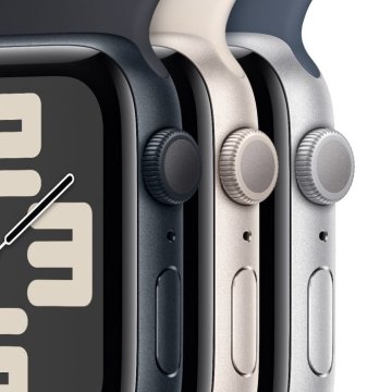 Apple Watch SE (2023) GPS 44mm stříbrný hliník s řemínkem S/M