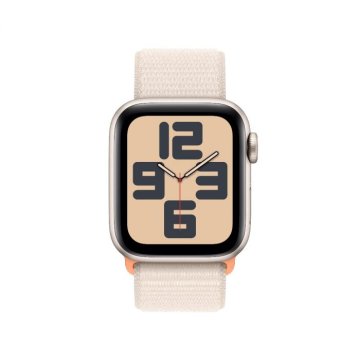 Apple Watch SE (2023) Cellular 44mm hvězdně bílý hliník s provlékacím řemínkem