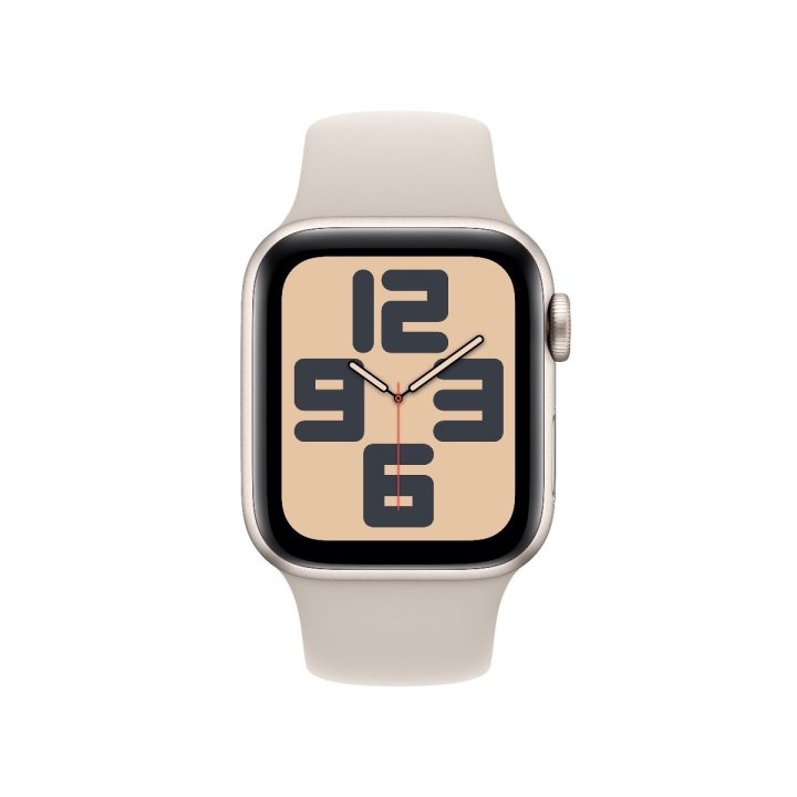 Apple Watch SE (2023) Cellular 44mm hvězdně bílý hliník se sportovním řemínkem S/M