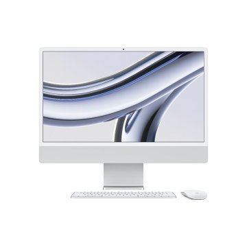 iMac 24" 4.5K displej, Apple M3 8jádrové CPU/10jádrové GPU/8GB/256GB SSD/CZ - stříbrný