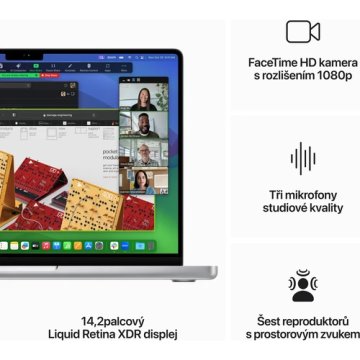 Apple MacBook Pro 14", M3, 8GB, 512GB, stříbrný
