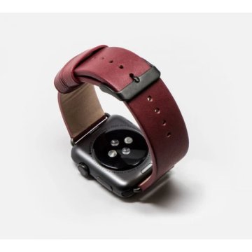 Monowear kožený řemínek pro Apple Watch 42/44/45/49mm červený