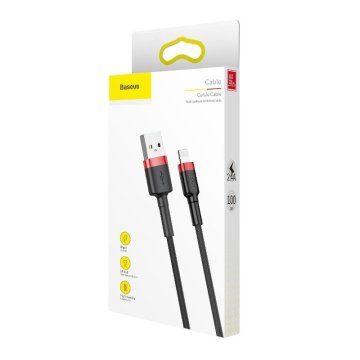 Baseus Lightning - USB-A nabíjecí kabel 1m červený