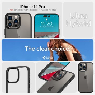 Spigen Ultra Hybrid, matte black - iPhone 14 Pro